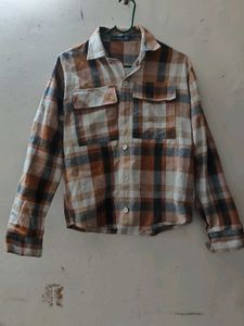 Brown Check Shirt For Men
