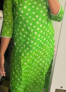 Green Bandhani Kurti
