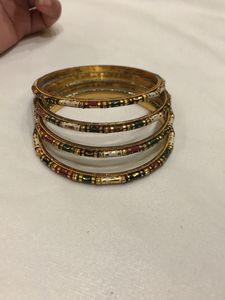 Set of 4 Colorful Enamel Bangles
