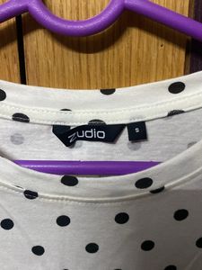 White Polka Dot T-shirt