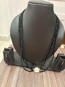 beautiful diamond cut necklace, earrings(unused)
