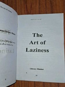 The Art Of Laziness