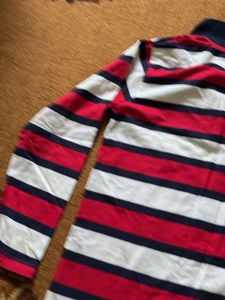 Striped Long Sleeve Polo