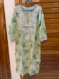 Floral Print chicken kari kurta