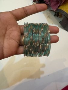 Green Glass Bangles