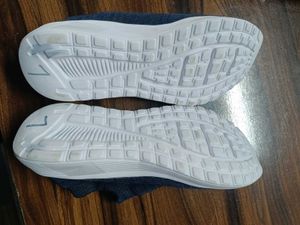 Blue Knit Slip-On Sneakers