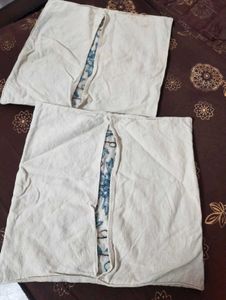 Wool embroidered cushion cover