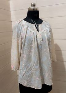 beige tunic imported top