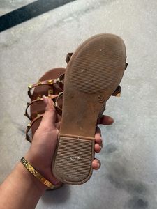 Studded Brown Sandals