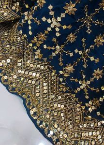 Teal Embellished Lehenga Skirt