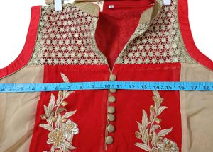 Georgette Stitched Kurta With Attach Sleeves