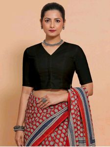 Black V-Neck Blouse