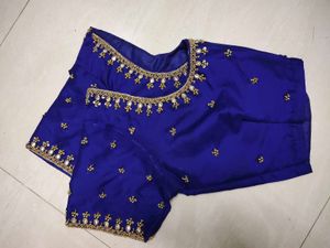 💙Royal Blue Aari Maggam Blouse