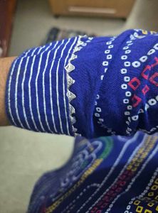 Blue Bandhani Print Kurti