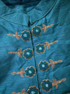 Elegant Teal Embroidered Kurta