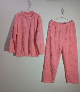 Pink Fuzzy Lounge Set