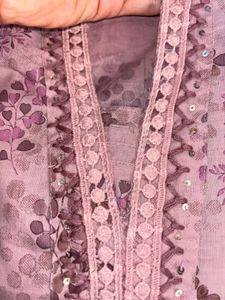 Elegant Pink Printed Kurta Set