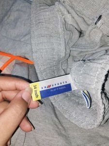 Boys Grey Joggers with Orange Drawstring