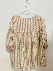 Pink Floral Print Top