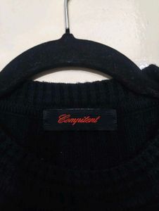 Chic Black Knit Sweater Dress