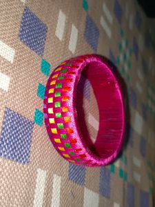 Pink Bangle With Beautiful Stones
