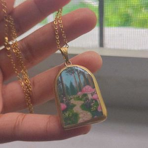 Handmade Cottagecore Pendant with chain