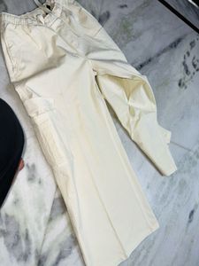 Cream Cargo Pants
