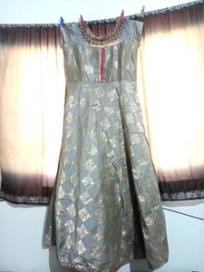 SILVER GREY GOWN..