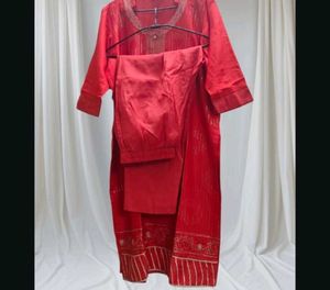 Red Kurta Set