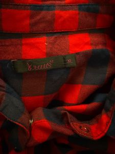 Red &amp; Navy Plaid Shirt