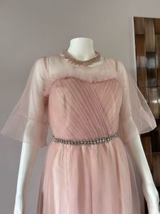 pink tulle gown