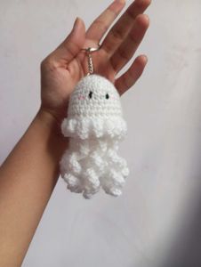 Crochet Jelly Fish Keychain