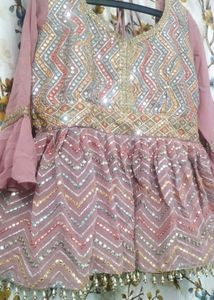 Beautiful Peplum Top , Skirt N Dupatta