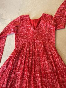 Red Printed Dress