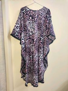 Leopards Print Kaftan Dress