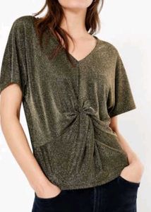 Gold Metallic Party Top – Marks &amp; Spencer