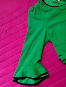 H-Z-H-S Fashion:Vintage Green &amp; Black Dress
