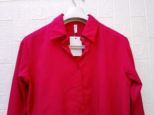 New with tag Chic Stylish Red Button-Down Shirt