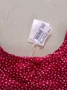 Maroon Polka Dot Top