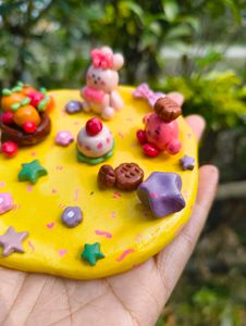 Handmade Clay Yellow Trinket