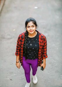 Red Plaid Flannel &amp; Purple Leggings