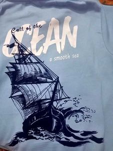 Ocean Print Blue Hoodie