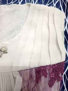 Women White Long Top 🤍