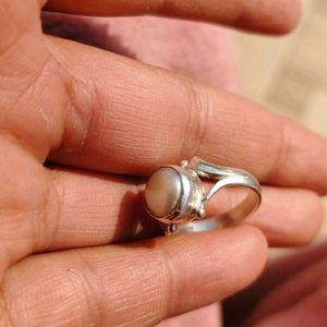 92.5 Pure Silver Pearl Ring