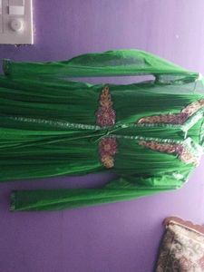 Emerald Green Embroidered Anarkali