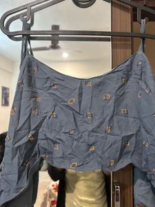 Stylish Blue Crop Top