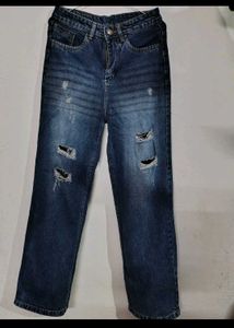 ZARA Ripped Brand New Blue Denim Jeans