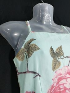 Branded Light Blue Floral Printed Gown Style