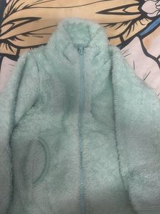 Mint Fuzzy Fleece Jacket