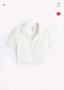 H&amp;M Collared Crop Top